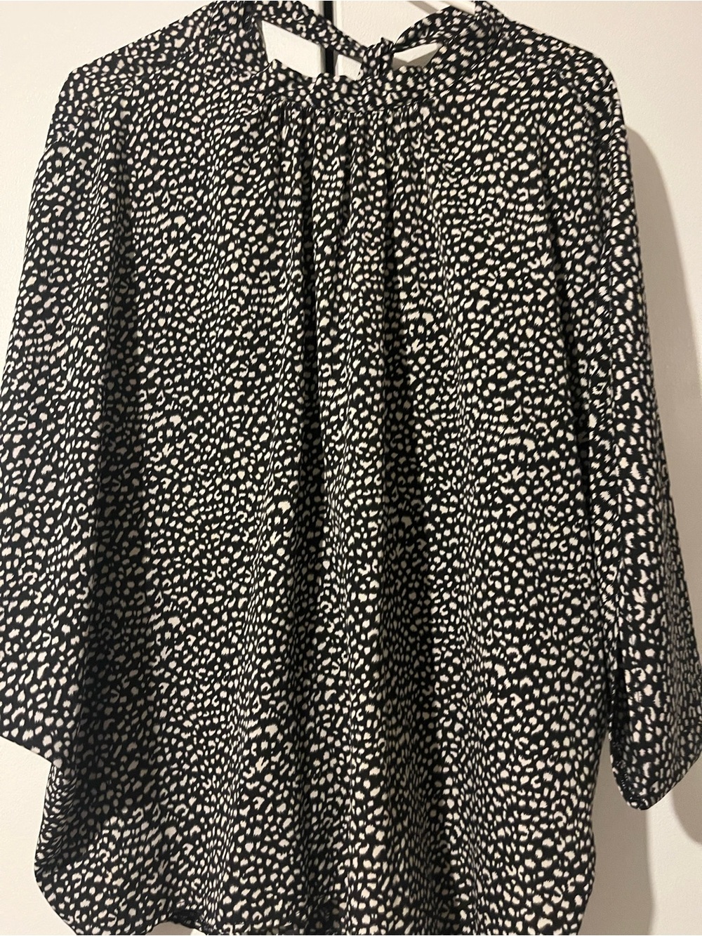Black and White Printed Women's Blouse - Brand Not Visible